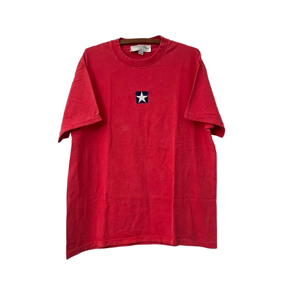 Tasha Polizzi for Saddleblanket Red Embroidered Star Short Sleeve Tshirt Mens L